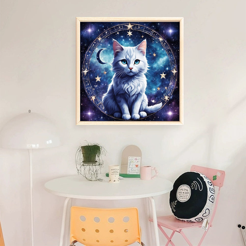 Cat - 11CT Stamped Cross Stitch 40*40CM