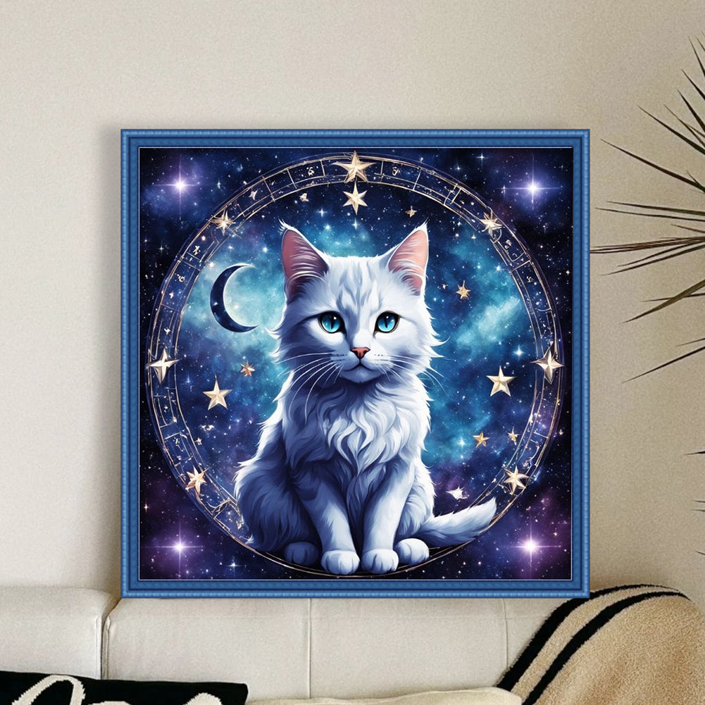 Cat - 11CT Stamped Cross Stitch 40*40CM