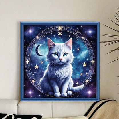 Cat - 11CT Stamped Cross Stitch 40*40CM