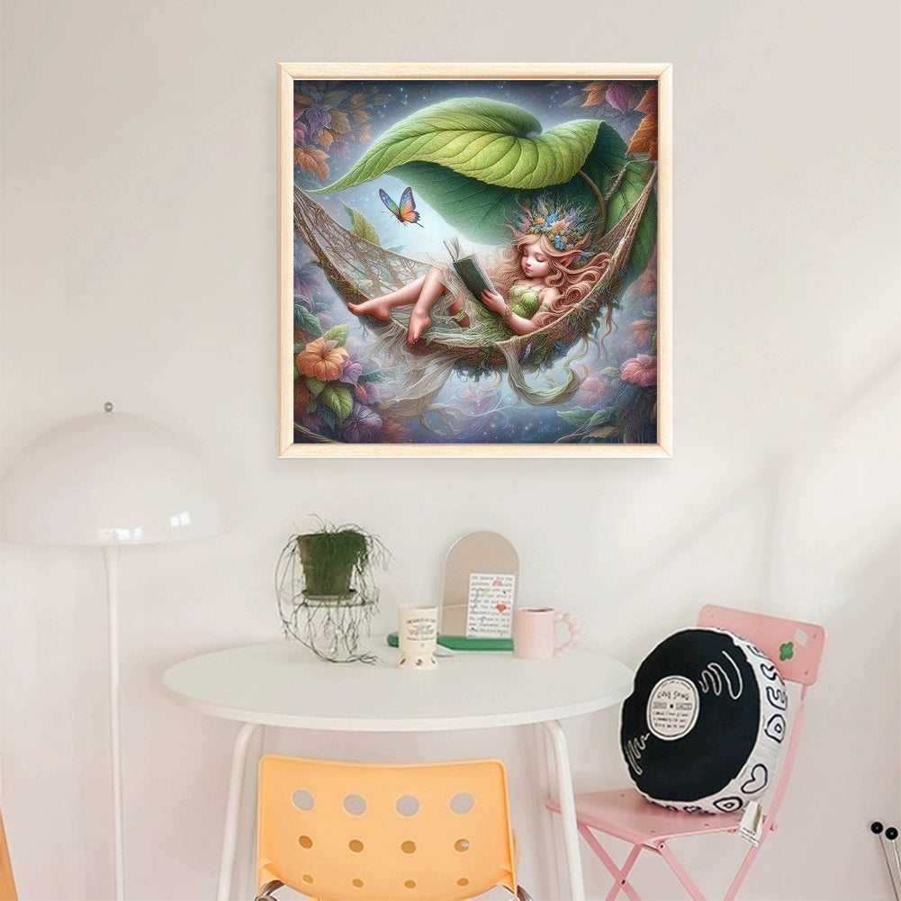 Elf Girl - 11CT Stamped Cross Stitch 50*50CM