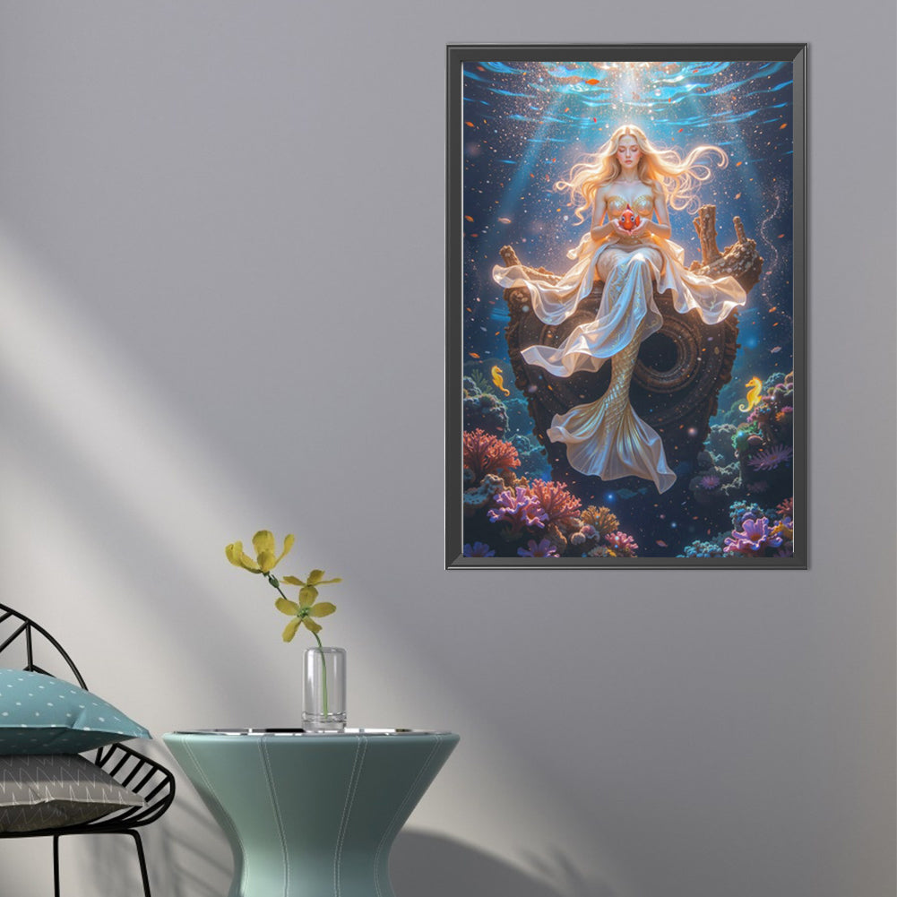 Underwater Mermaid - Full Round Drill Diamond Painting 40*50CM