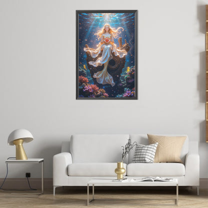 Underwater Mermaid - Full Round Drill Diamond Painting 40*50CM