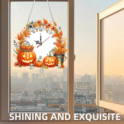 2D Flat DIY Rhinestone Diamond Art Clock Wall Pendants Diamond Clock Art Pendant