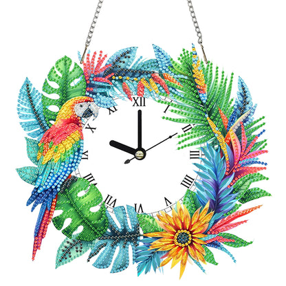 2D Flat DIY Rhinestone Diamond Art Clock Wall Pendants Diamond Clock Art Pendant