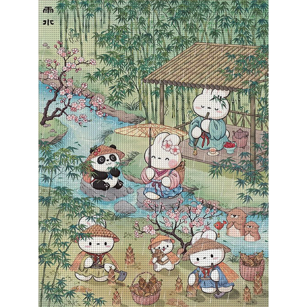Rain - 11CT Stamped Cross Stitch 55*70CM(Mona Lisa Brand)
