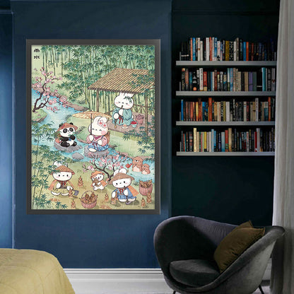 Rain - 11CT Stamped Cross Stitch 55*70CM(Mona Lisa Brand)