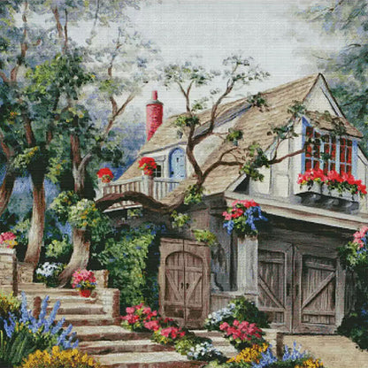 Dream Home - 14CT Stamped Cross Stitch 75*75CM(Fairy Brand)