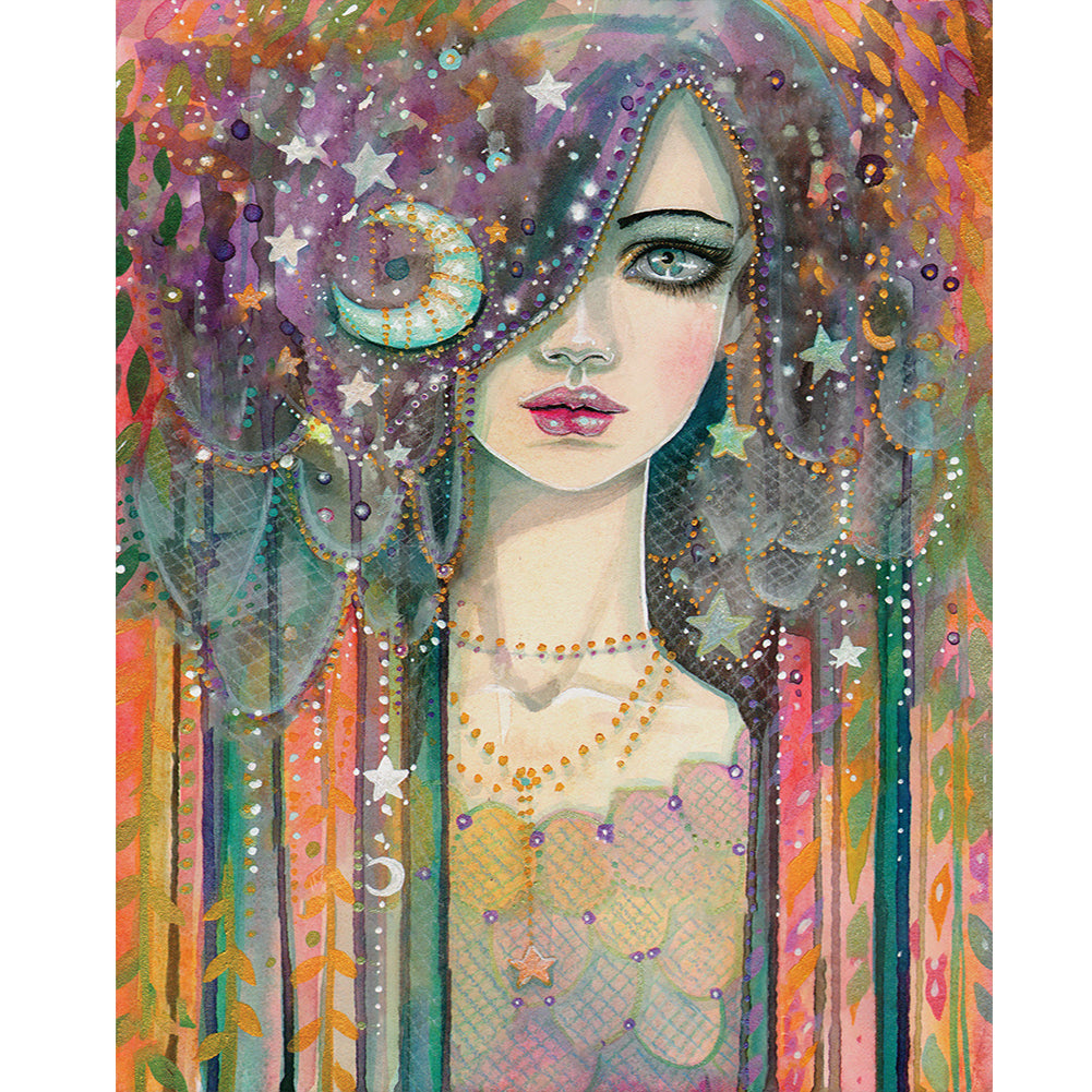 Galactic Girl - Full Round Drill Diamond Painting 40*50CM