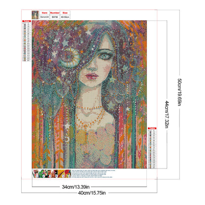 Galactic Girl - Full Round Drill Diamond Painting 40*50CM