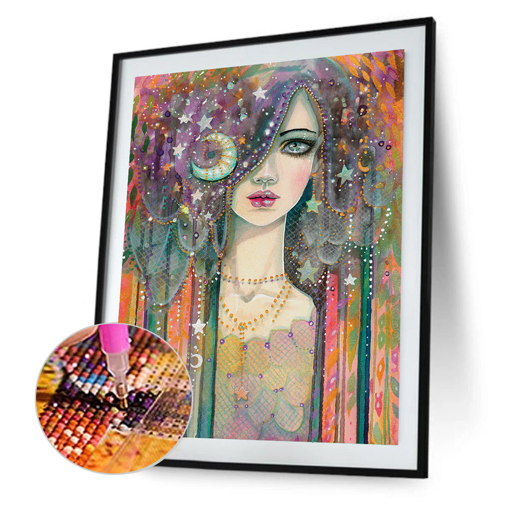 Galactic Girl - Full Round Drill Diamond Painting 40*50CM