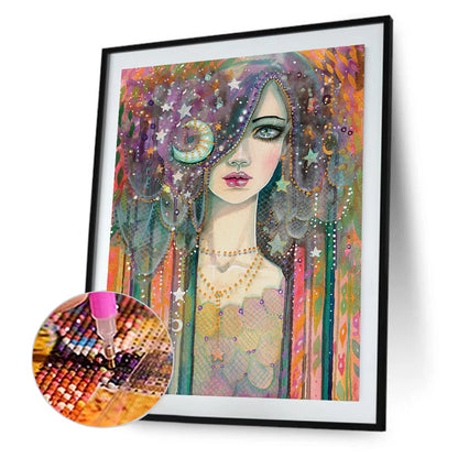Galactic Girl - Full Round Drill Diamond Painting 40*50CM