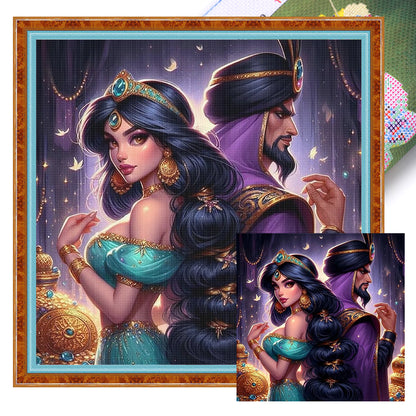 Princess Jasmine - Stamped Cross Stitch 50*50CM