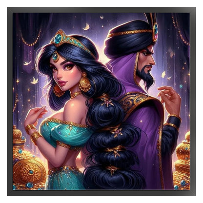 Princess Jasmine - Stamped Cross Stitch 50*50CM