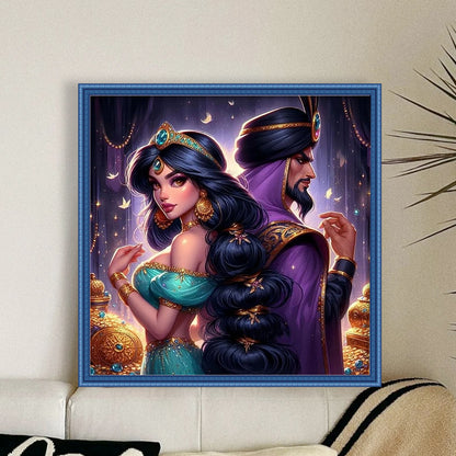 Princess Jasmine - Stamped Cross Stitch 50*50CM