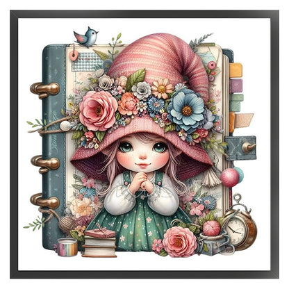 Gnome Girl - Stamped Cross Stitch 50*50CM