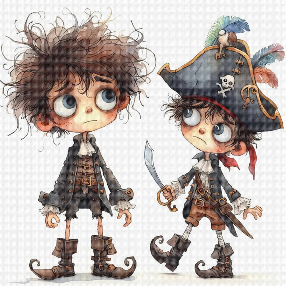 Pirate Boy - 11CT Stamped Cross Stitch 40*40CM