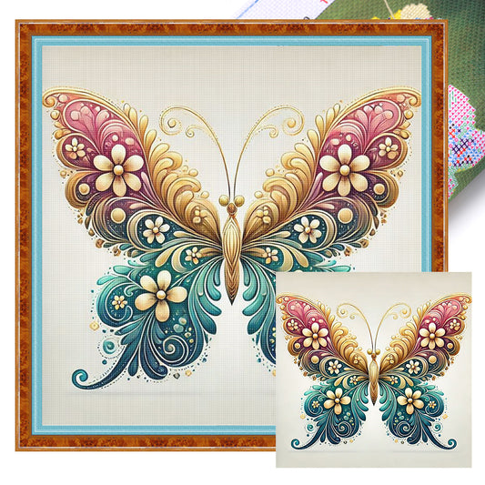 Butterfly - 11CT Stamped Cross Stitch 50*50CM
