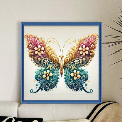 Butterfly - 11CT Stamped Cross Stitch 50*50CM