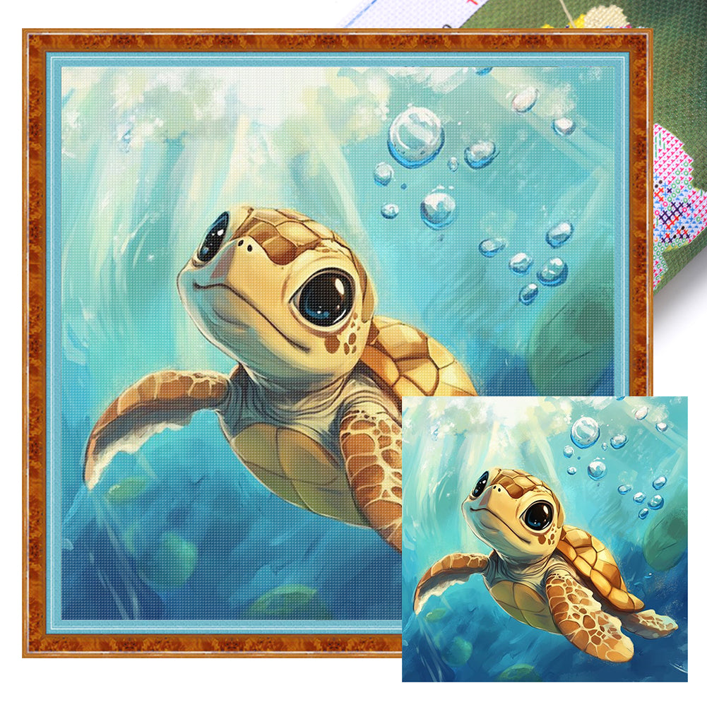 Turtle - 11CT Stamped Cross Stitch 40*40CM