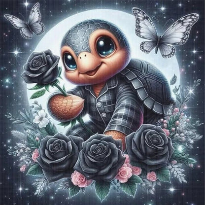 Rose Turtle - 11CT Stamped Cross Stitch 40*40CM
