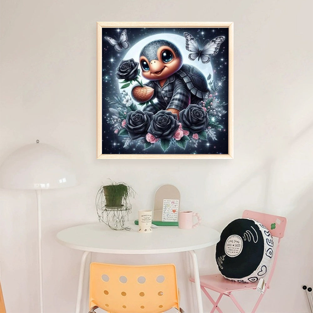 Rose Turtle - 11CT Stamped Cross Stitch 40*40CM