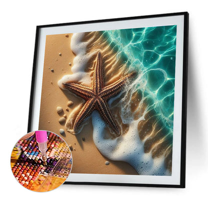 Starfish Beach - Full Round Drill Diamond Painting 30*30CM