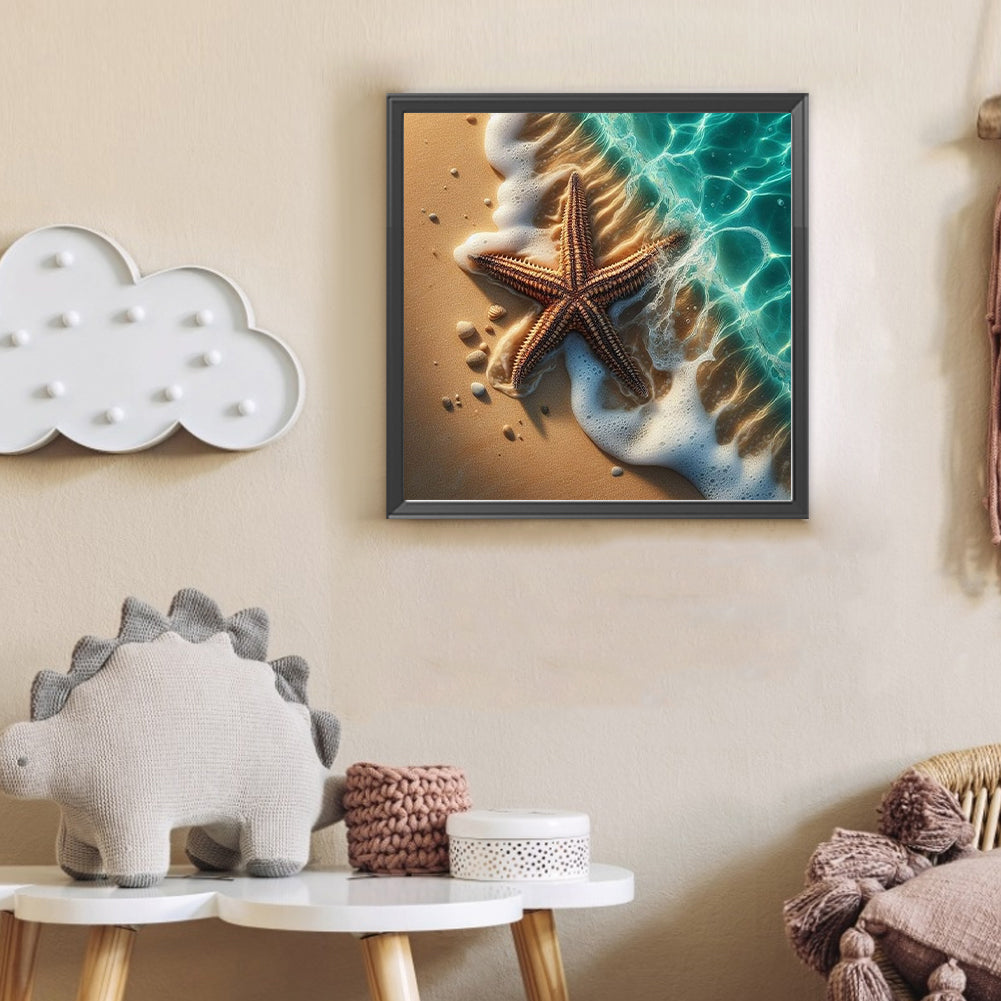 Starfish Beach - Full Round Drill Diamond Painting 30*30CM