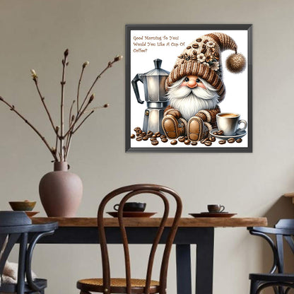 Coffee Bean Gnome - Full Round Drill Diamond Painting 40*40CM