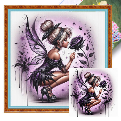 Rose Elf - 11CT Stamped Cross Stitch 45*45CM