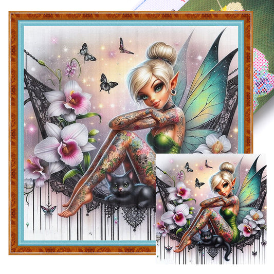 Elf - 11CT Stamped Cross Stitch 45*45CM