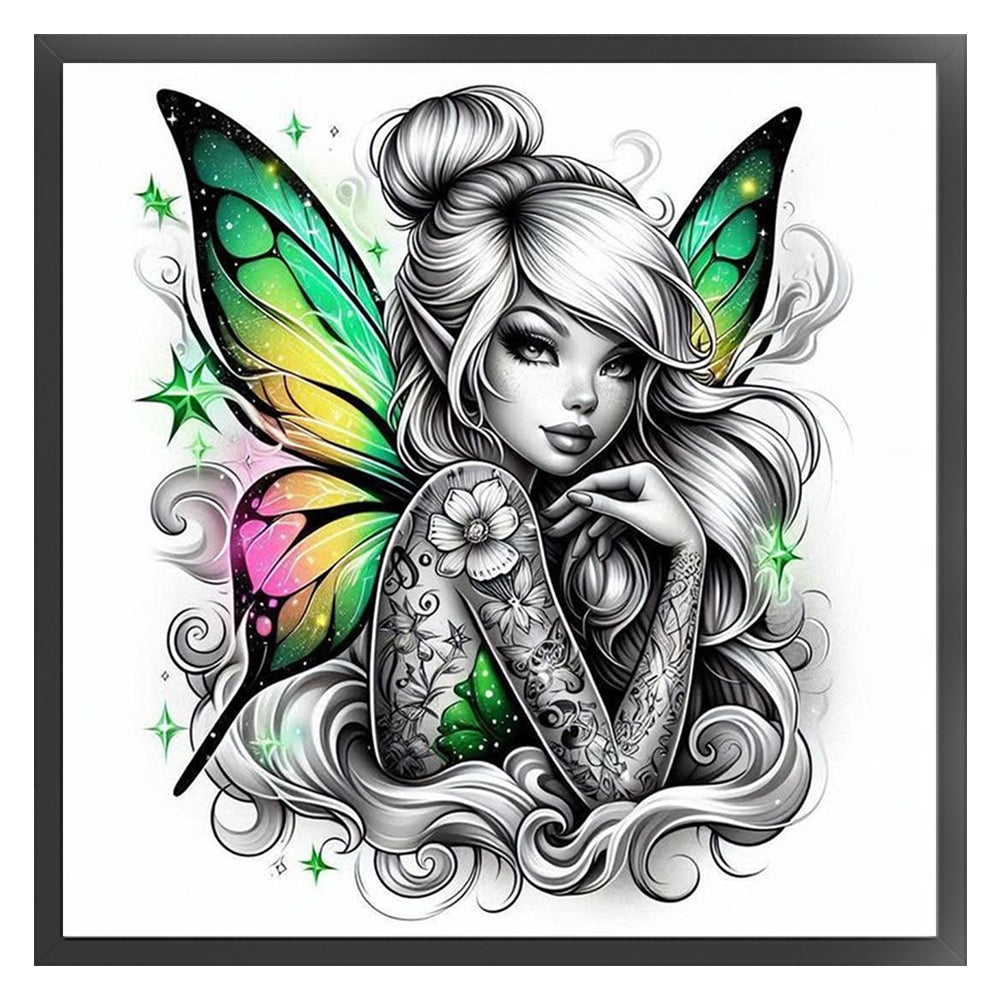 Butterfly Elf - 11CT Stamped Cross Stitch 45*45CM