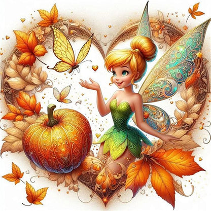 Love Pumpkin Elf - 11CT Stamped Cross Stitch 45*45CM