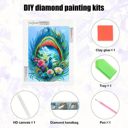 Peacock - Special Shaped Drill Diamond Painting 30*40CM