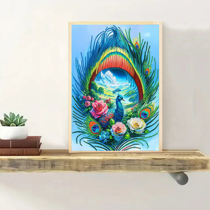 Peacock - Special Shaped Drill Diamond Painting 30*40CM
