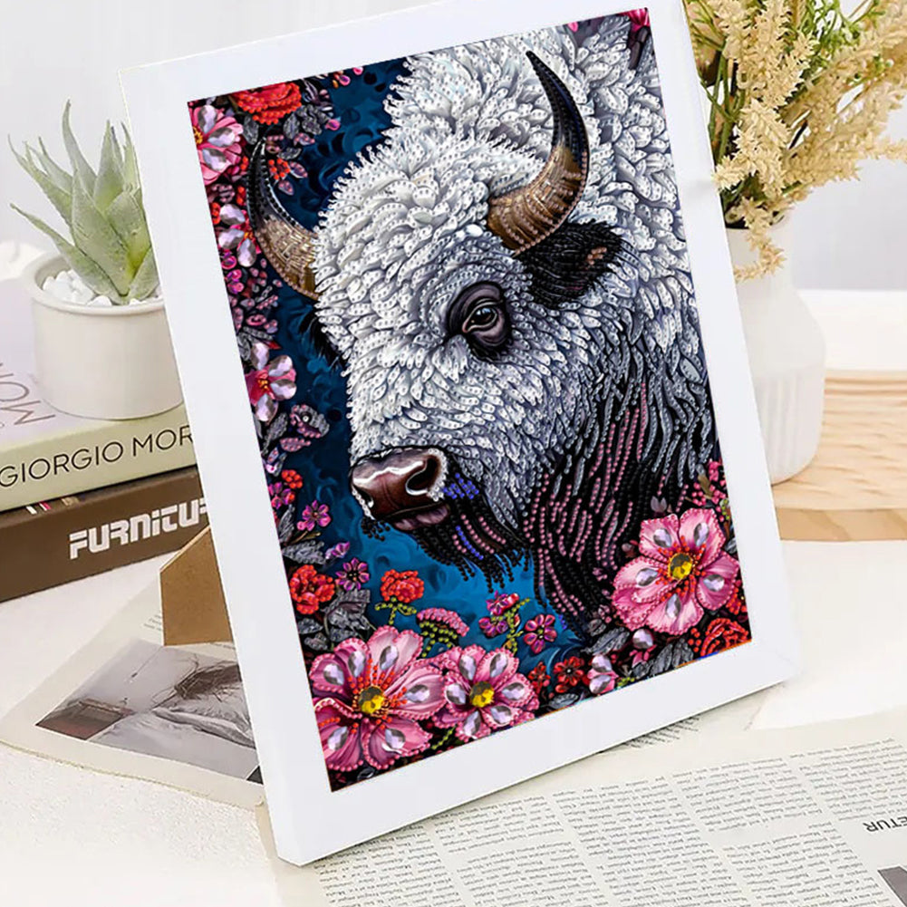 Flower Yak - Special Shaped Drill Diamond Painting 30*40CM