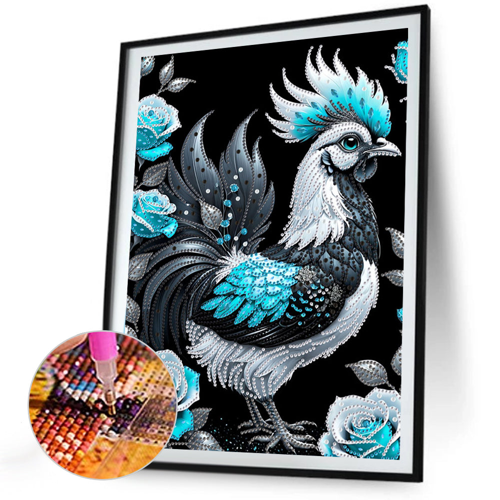 Rooster - Special Shaped Drill Diamond Painting 30*40CM