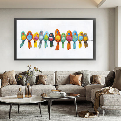 Colorful Bird Flock - 11CT Stamped Cross Stitch 60*30CM