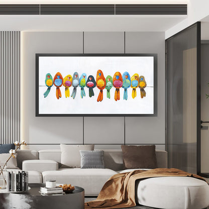 Colorful Bird Flock - 11CT Stamped Cross Stitch 60*30CM