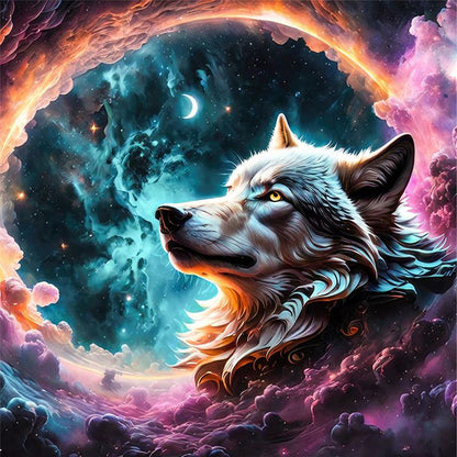 Wolf - 11CT Stamped Cross Stitch 45*45CM