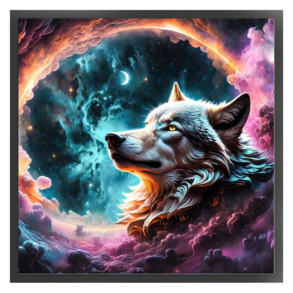 Wolf - 11CT Stamped Cross Stitch 45*45CM