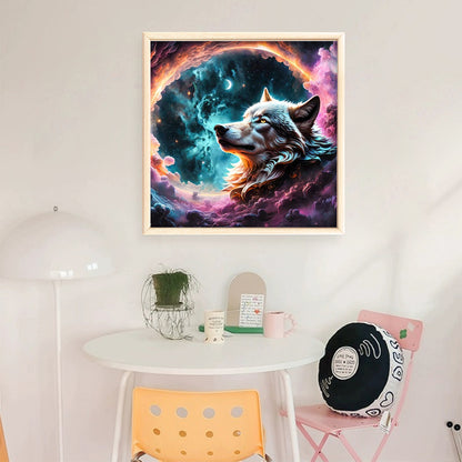 Wolf - 11CT Stamped Cross Stitch 45*45CM