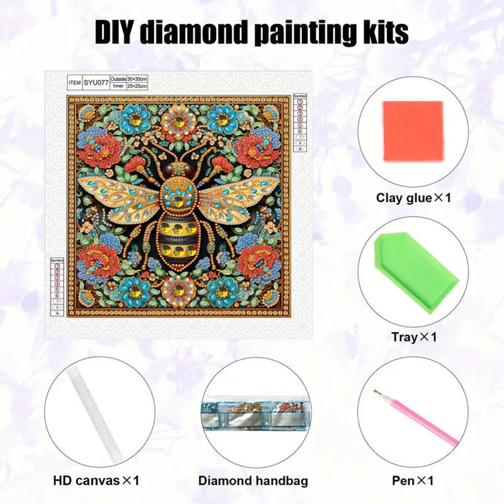Bee - Special Shaped Drill Diamond Painting 30*30CM
