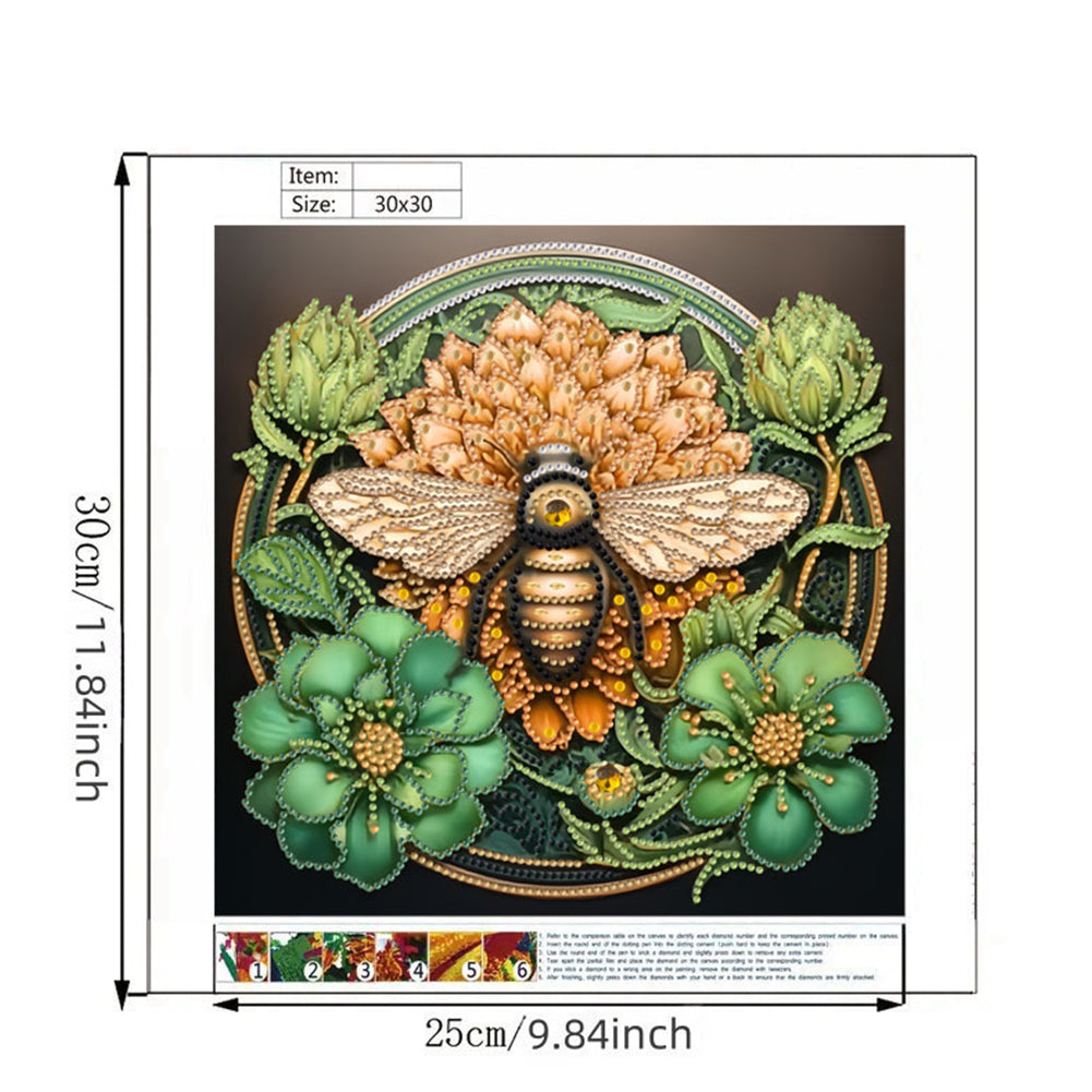 Bee - Special Shaped Drill Diamond Painting 30*30CM