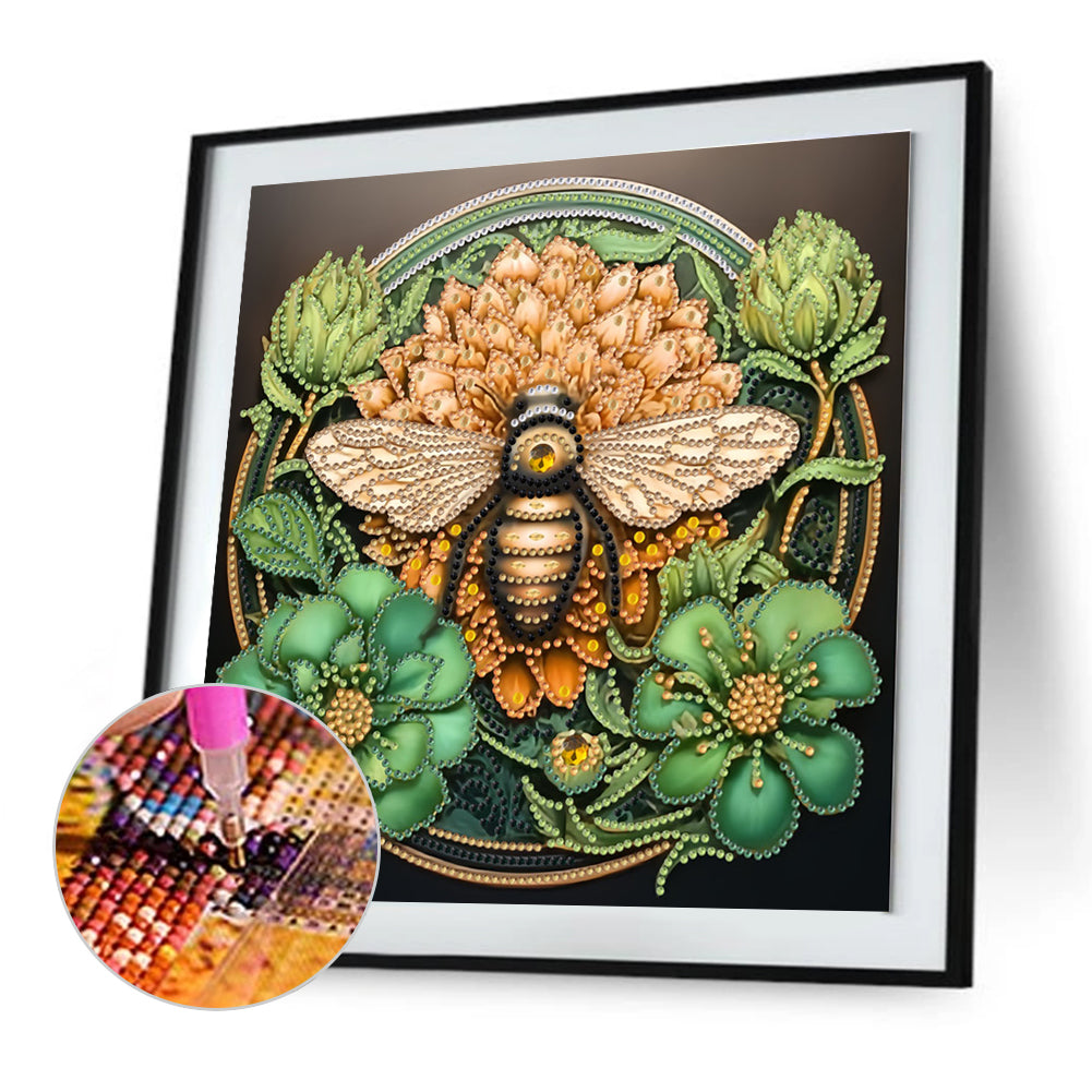 Bee - Special Shaped Drill Diamond Painting 30*30CM