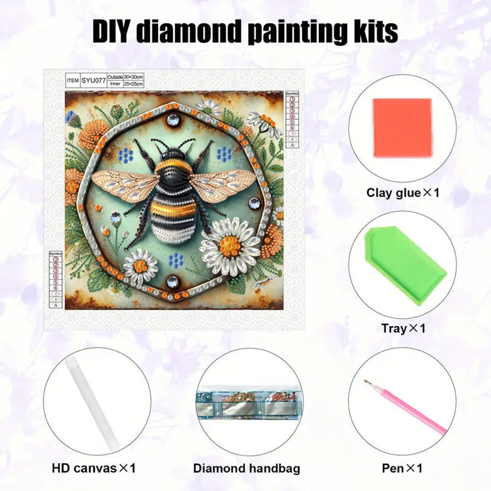 Bee - Special Shaped Drill Diamond Painting 30*30CM