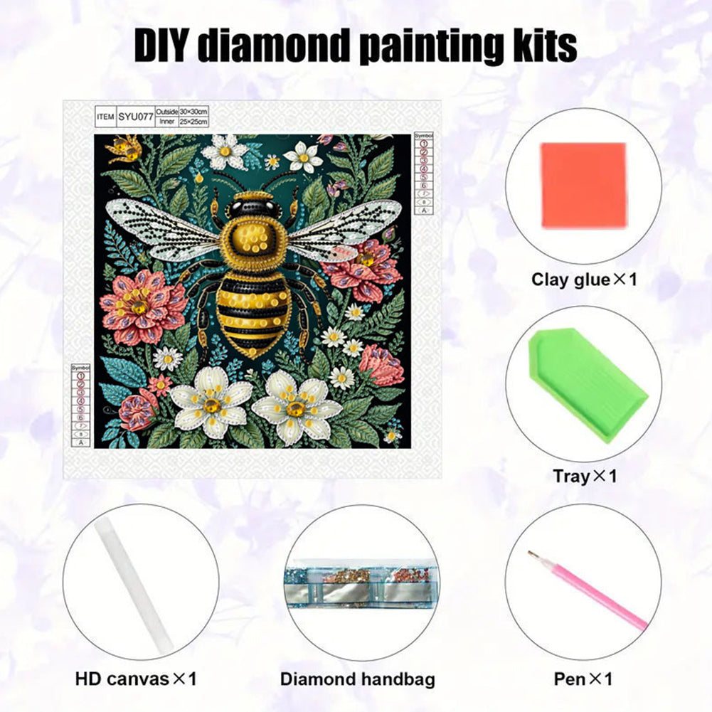 Bee - Special Shaped Drill Diamond Painting 30*30CM