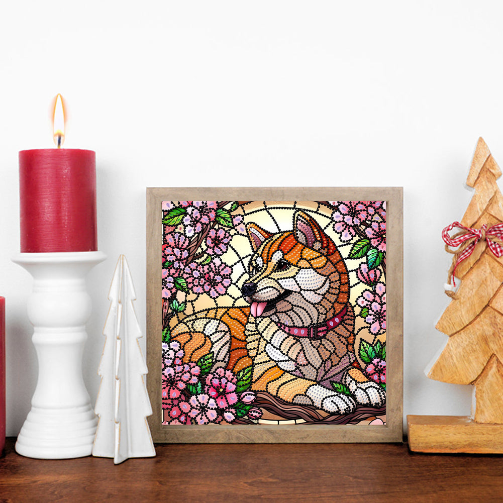 Flower Puppy - Special Shaped Drill Diamond Painting 30*30CM