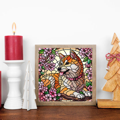 Flower Puppy - Special Shaped Drill Diamond Painting 30*30CM