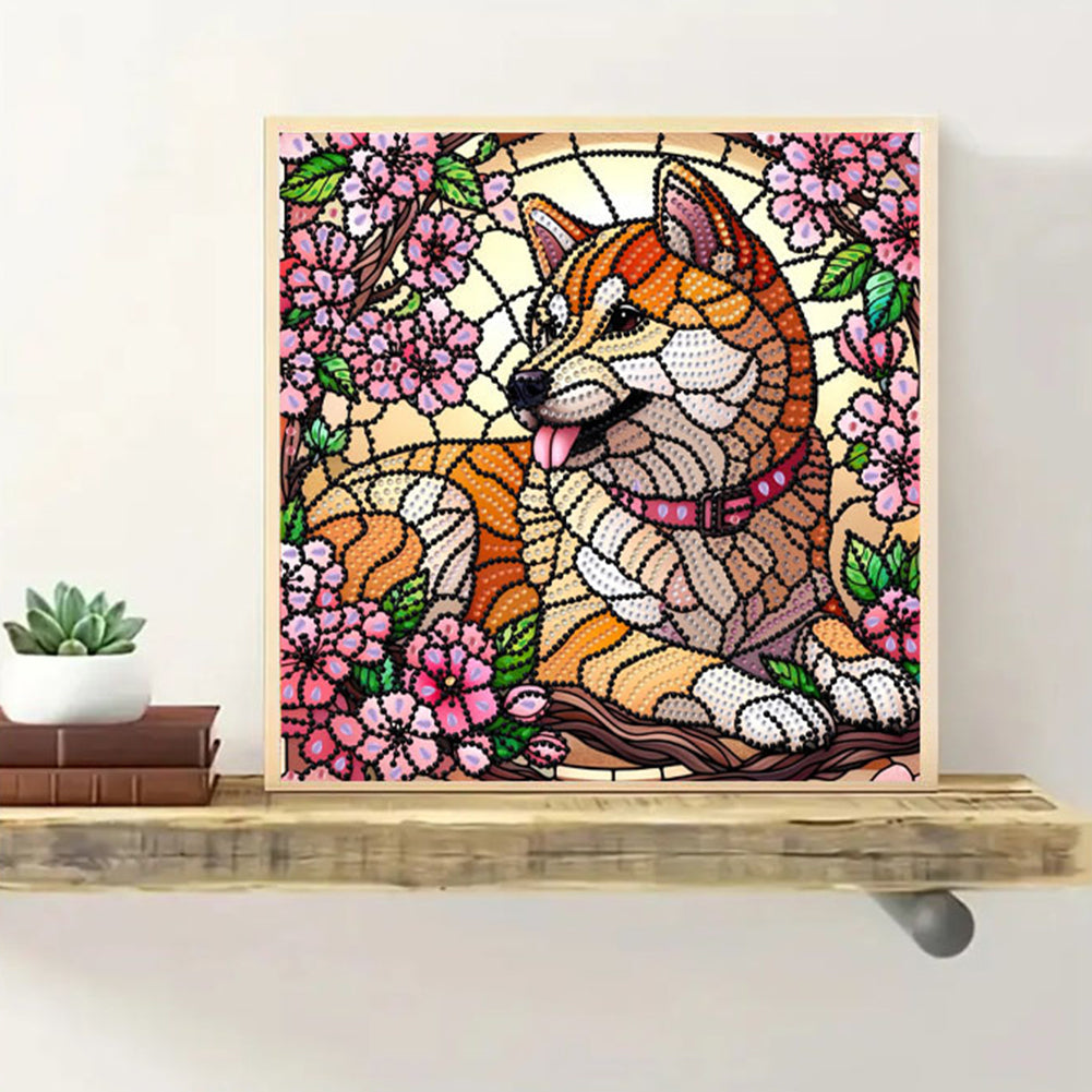 Flower Puppy - Special Shaped Drill Diamond Painting 30*30CM