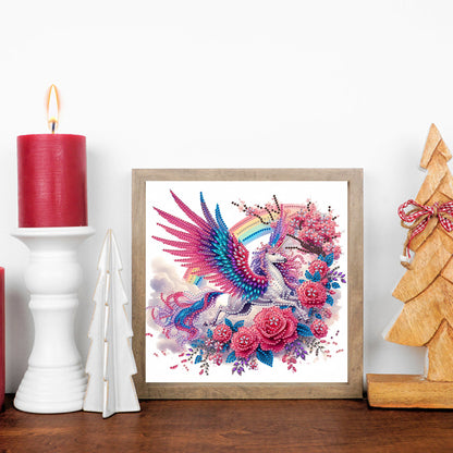 Rainbow Wing Unicorn - Special Shaped Drill Diamond Painting 30*30CM
